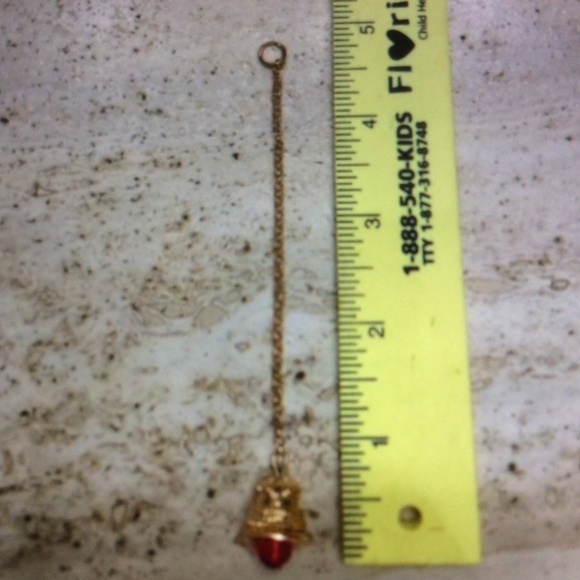Effy Gold Tone Bag-Charm on Chain With Red Crystal - Picture 2 of 2